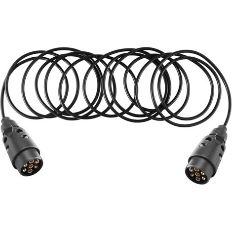 Rallonge Cable Remorque 7 Broches 12v 6m, Faisceau Câble Adaptateur Remorque Précâblé mit Prise 7broche Male a Male, Câble Extension Remorque Adaptateur Convertisseur 7-7 Broches (1/5)