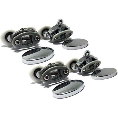 Lot de 4 roulements de porte de douche en alliage métallique 23 mm (1/5)