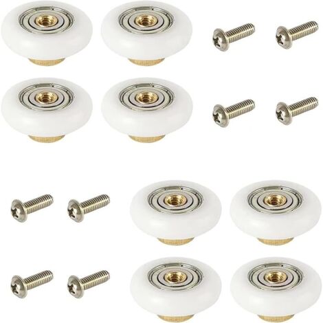 Lot de roues de rechange pour porte de douche de 19 mm de diamètre, Roller diameter 19mm (1/5)
