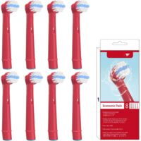 Lot de 8 têtes de brosse à dents pour enfant Oral B -Brossettes de rechange pour brosse à dents électrique Braun -Brossettes Oral B de rechange pour les à dents compatibles avec la série