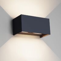 24W Applique Mural Intérieur/Extérieur,4000K Blanc Nature Applique Murale,Appliques Murales avec Angle de Faisceau Réglable,Luminaire Murale,Éclairage Murals Etanche IP65,Antracite