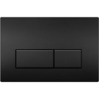 Plaque de Commande WC, Compatible avec Geberit Sigma, UP300 et UP320, avec Double Chasse, Équipée d'un Set de Leviers de Chasse et d'un Cadre d'Installation, Dimensions 245 × 164mm.(Noir)