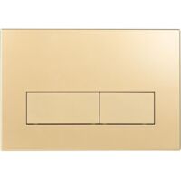Plaque de Commande WC, Compatible Avec Geberit Sigma, UP300 et UP320, avec Double Chasse, Équipée d'un Set de Leviers de Chasse et d'un Cadre d'Installation, Dims 245 × 164mm.(Gold Matt)