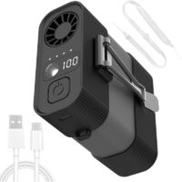 Ventilateur de poche portable à 4 vitesses, dispositif de refroidissement à clipser, ventilateur portable rechargeable par USB pour dessous de t-shirt, ceinture, taille, ventilateur d'extérieur
