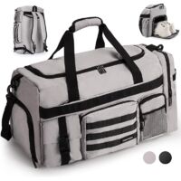 Sac de Sport Homme Femme Sac de Voyage Sac Fitness Gym avec Compartiment à Chaussures et Poche Humide Sac de Gym Sac de Weekend Duffle Bag pour Gym Sport Voyages