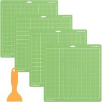 Tapis de Découpe pour Cricut, 4 Pièces Rechange Accessoires 30,5 x 30,5 cm Standard-Grip pour Série Cricut Explore Air Accessories