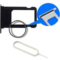 Tiroir Carte Sim de Rechange Compatible avec iPhone 11 2019 - INCL. Joint en Caoutchouc et l'épingle SIM - Support Carte SIM - Noir
