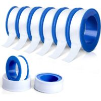 Lot de 6 Rouleaux de ruban D'étanchéité-en-Téflon,13mm x 10m Industriel PTFE Ruban de Plombier Pour Tuyaux Blanc