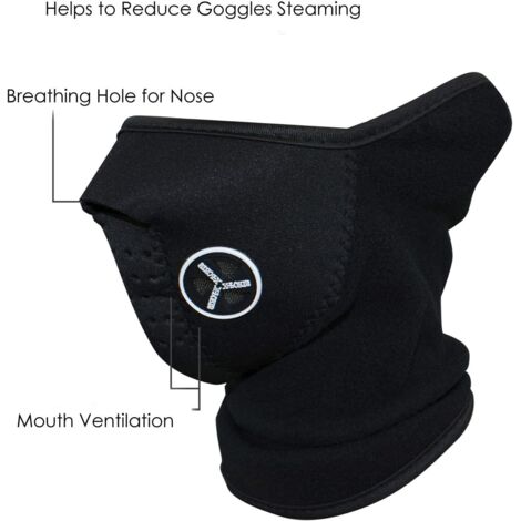 Masque Facial Chaud 3D Pour Ski Et Sports D'hiver - Coupe-vent, Respirant, Unisexe Homme/femme