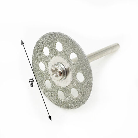 Lot De 10 Mini Disques Diamant 40mm à Tronçonner - Pour Métal, Verre, Carrelage, Bois Avec 2 Mandrins