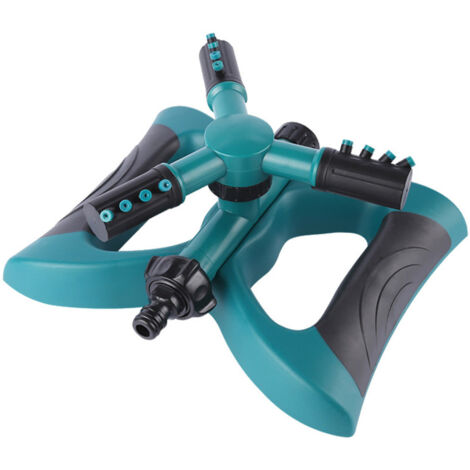 Arroseur Jardin Kippen 6142 3 Bras Rotation 360° - Raccord Rapide Inclus - Portée Jusqu'à 10m