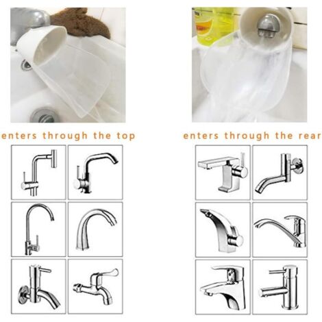 Prolongateur De Robinet Pour Enfants - Rallonge D'évier Pour Apprentissage Lavage Mains - Blanc/gris, PET - Installation Facile Sans Outils