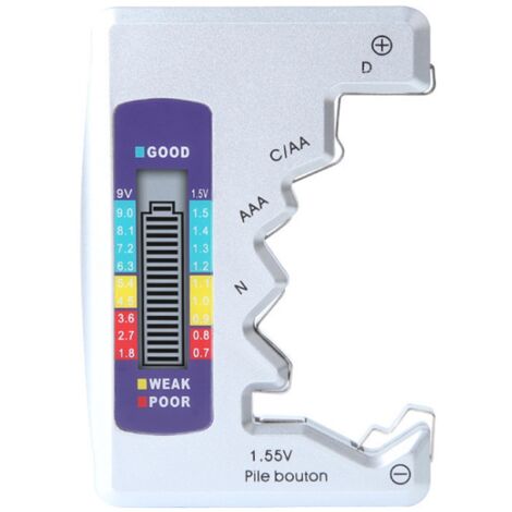 Testeur De Batterie Numérique Universel BT168, Vérificateur De Volts Pour Bouton AA AAA 9V, Testeur De Batterie De Plusieurs Tailles, Outils De Mesure De Tension BT-168  1420