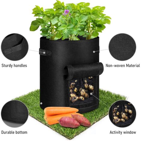 Lychee 2 Sacs De Culture Pommes De Terre 10 Gallons - Idéal Pour Balcon Et Terrasse