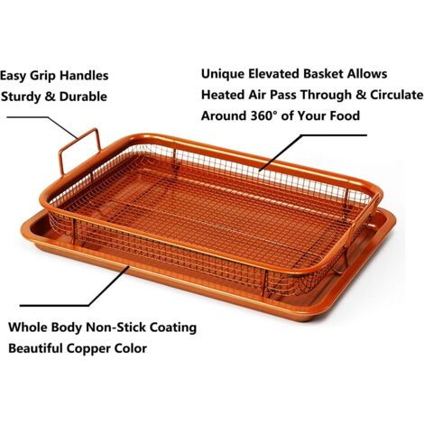 Ensemble de panier de poêle en acier inoxydable avec plateau d