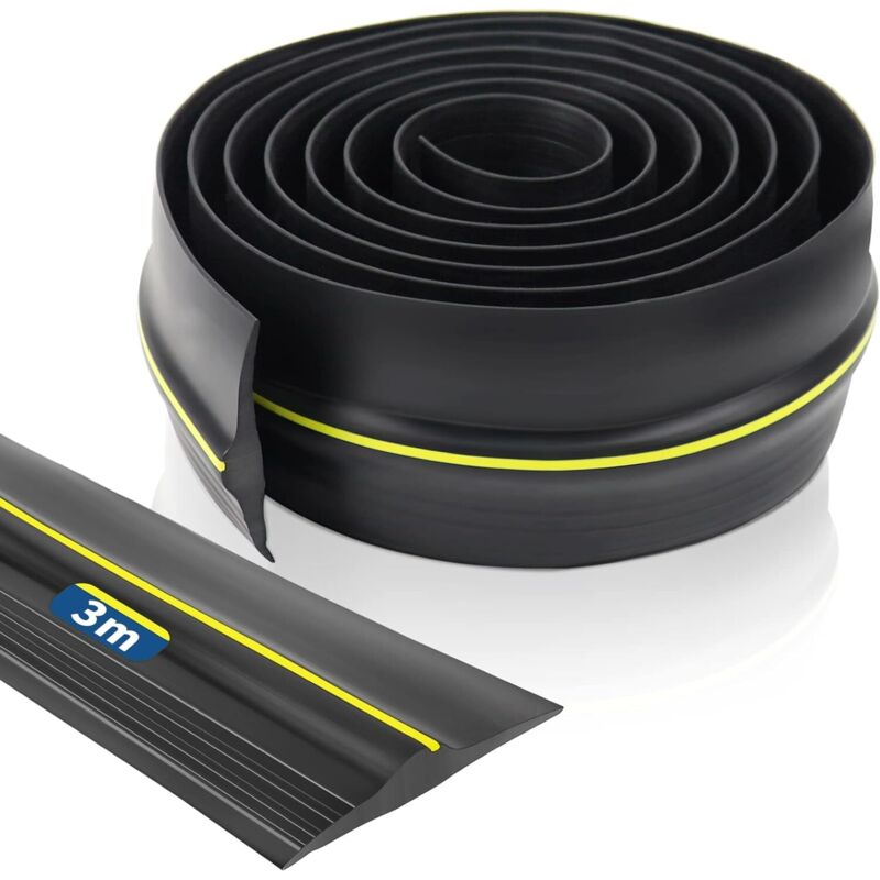 Joint Seuil Porte Garage 3m – Bande Caoutchouc EPDM – Coupe-froid, Antirouille – Stop Poussière/eau