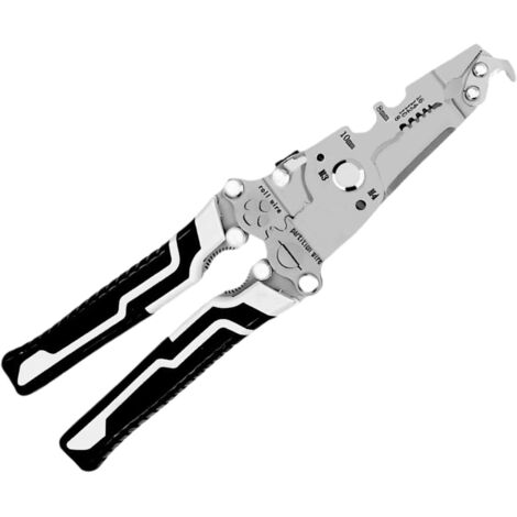 OWLMATE Pince à Dénuder Multifonction 3 En 1 - Pince Électricien Coupe Câble Universelle Pour Dénuder Et Couper Fils 20-10 AWG