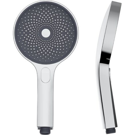 Shower head, large hand shower 130 mm. Handheld shower head with 3 shower jet modes, premium shower set. Chrome (1/5)