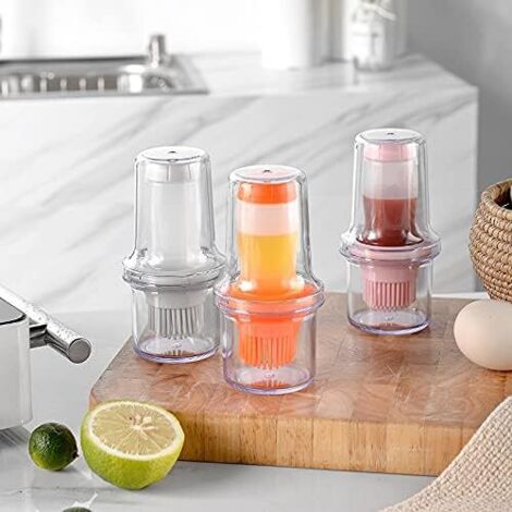 Brosse à Huile De Cuisson En Silicone Pour BBQ - Bouteille Amovible, Résistante Haute Température