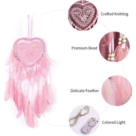 Unicorno Grande Attrape-Rêves Licorne 24 Cm - Décoration Murale Colorée, Avec Plumes Et Perles, Pour Chambre Enfant Cadeau Enfant Licorne Coloré