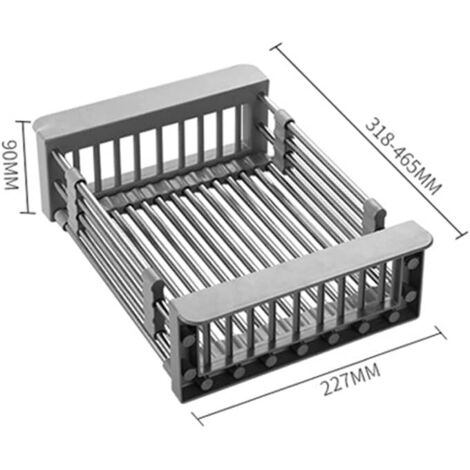 Égouttoir à Vaisselle Triangulaire Pour Coin D'évier - Acier Inoxydable Et Silicone, Gain De Place - 9