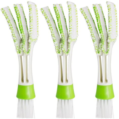 Brosse et chiffon pour voiture, lot de 3 mini-nettoyeurs à piston pour ventilateur de climatiseur, chiffon de nettoyage anti (1/5)