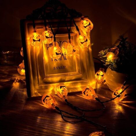 Lot De 2 Lampes Citrouille Halloween Portatives - Décoration Lumineuse Avec Compartiment à Bonbons, Couleur Aléatoire