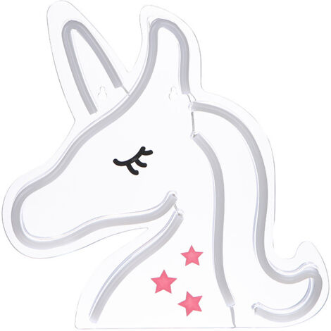 Néon Licorne 32 cm - Prise et interrupteur marche/arrêt inclus Néon LED pour Décoration Chambre Enfant (1/5)