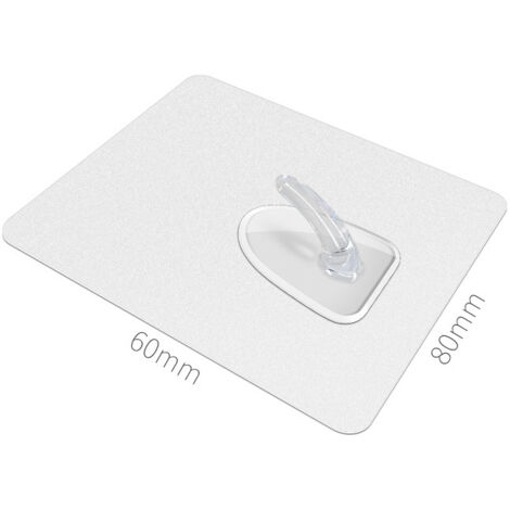 Strong Non-Marking Wall Hooks - 12 Packs Clear Glue Stickers, Reusable Seamless Hooks, Waterproof Adhesive Hooks for Hanging Bathroom, Kitchen and Home Utilities (1/5)