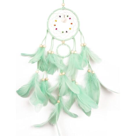 Attrape-rêves Grand Modèle Avec Plumes – Décoration Murale 60x16 Cm, Anneaux En Fer, Pour Chambre Ou Salon