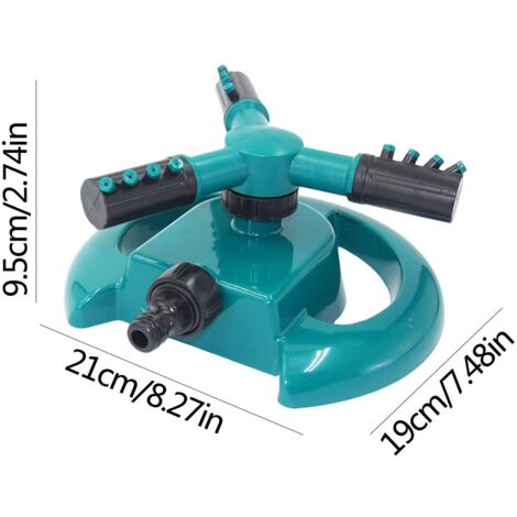 Arroseur de jardin, arroseur rotatif à 360 degrés, système d'arrosage pour plantes de jardin, arroseur à 3 bras pour pelo (1/3)