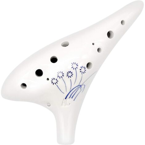 Ocarina En Plastique Ocarina 12 Trous En Plastique Portable Instrument À Vent Bleu Pour Débutant