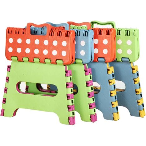 Tabouret Pliant Plastique Vert - Usage Domestique - Neuf Sous Emballage