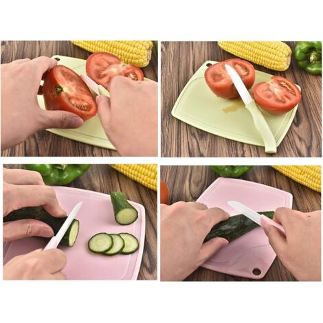 Kibbidea 2pcs Kit Couteau sécurité de Cuisine pour Enfants, Lame Acier Kibbidea 2pcs Kit Couteau sécurité de Cuisine pour Enfants, Lame Acier