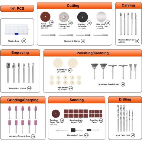 100 Disques De Polissage QWORK 25 Mm - Grains 80/150/240/400/600 - Pour Outils Rotatifs