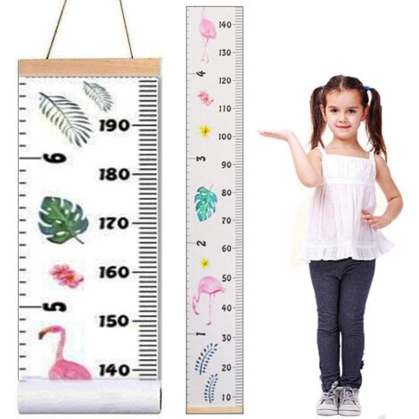 Tableau De Croissance Bébé Miroir Acrylique – Puzzle Hauteur 70-185 Cm – Avec Autocollants & Effaçable – Décoration 3 En 1