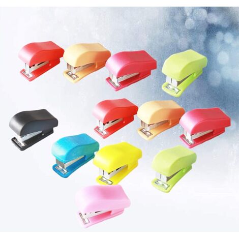 Lot de 24 mini-agrafeuses manuelles pour le bureau ou la maison (couleur aléatoire) (1/3)