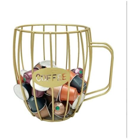 12x18cm Coffee Porte Capsule Café, Métal Support de Dosettes de Café, à Capsules de Café, Panier de Rangement de Café Pour Compto (1/4)