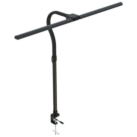 Lampe de bureau LED avec clip double extrémité, réglable à 360°, 5 niveaux de réglage, Protection des yeux, USB, Puissa