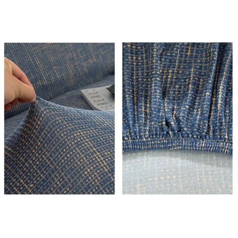 Housse De Canapé Sans Bras 3 Places - Couverture Extensible Protecteur Canapé Pliant Motif Géométrique 180-210 Cm