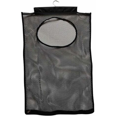 Panier à linge à suspendre, pliable, panier de rangement à suspendre, panier à linge en maille et respirant, panier à linge sale (1/4)