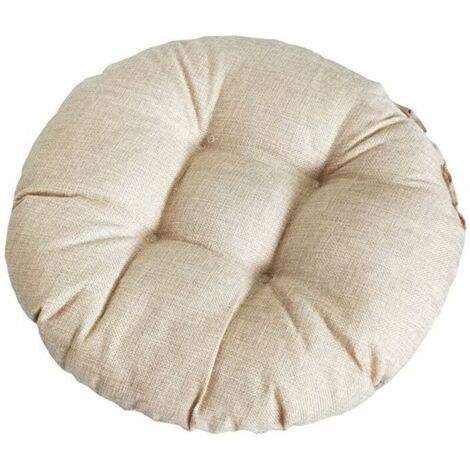 Rond Coussin de Siège, Coton Lin Tatami Coussin de Sol, Coussin de Chaise épais Moelleux pour Chaise de Bureau, Coussin de Cha