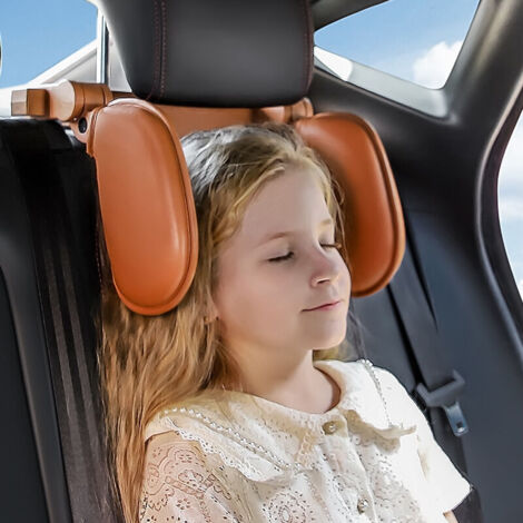 Repose Tete Voiture, Cale Tete Enfant Voiture, Oreiller De Voyage Enfant, 7-16cm & 180 ° Réglable, Avec Mousse à Mémoire De