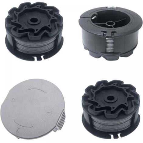 Lot de 3 bobines de fil de rechange pour coupe-bordures Bosch UniversalGrassCut 18V-26/18V-260/18/18-26/18-260, pour coup (1/4)