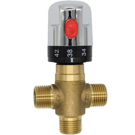 Mitigeur thermostatique solaire pour robinet de douche en laiton et cuivre (1/4)