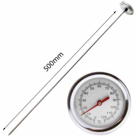 Testeur de Sol pour Compost avec Sonde en Acier Inoxydable - Thermomètre pour Jardin et Pelouse composteur de jardin (1/4)