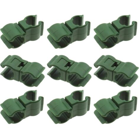 Lot de 50 connecteurs de treillis pour plantes grimpantes en rotin - Pour jardin, verger, cage à tomates (11 mm) (1/4)
