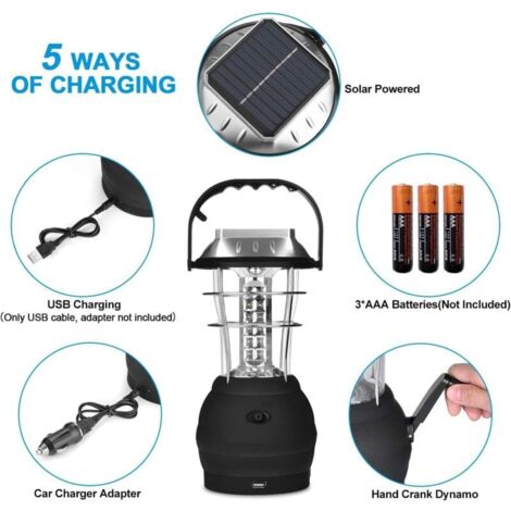 Lampe Camping LED Rechargeable 320 Lumens – 2 Couleurs, 3 Modes, Batterie 4000 MAh, IPX5 Étanche, USB-C – Lanterne Portable & Veilleuse