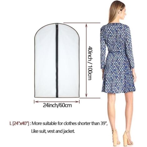 Pwsap 8PCS Housses de Vêtements AVCE Zip, Anti Poussière Etanche Mite Humidité, Anti-Poussière Pwsap 8PCS Housses de Vêtements AVCE Zip, Anti Poussière Etanche Mite Humidité, Anti-Poussière