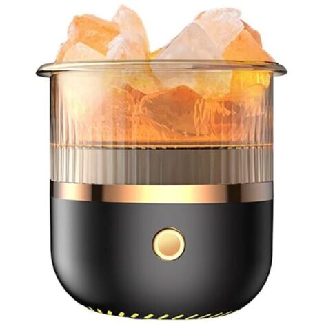 Humidificateur en cristal de sel - Diffuseur d'huiles essentielles USB avec lumière LED - Petit humidificateur pour chambre à cou (1/4)